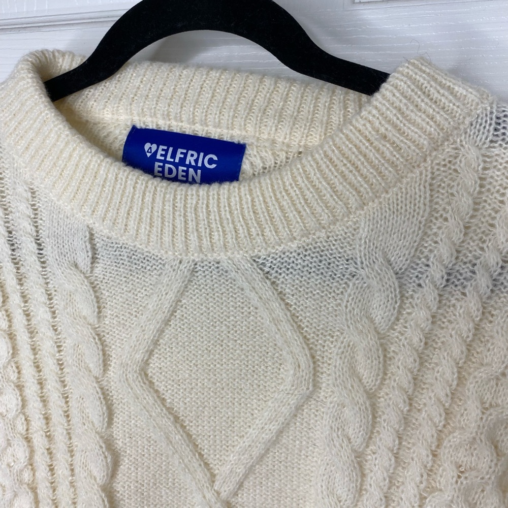 Aelfric Eden Cream Cable Knit Sweater Large - Picture 5 of 11